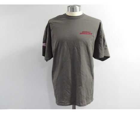 MARVEL: AVENGERS AGE OF ULTRON: (1 in lot) Production Crew Issued Clothing: - An XXL, dark grey, stunt crew T-Shirt - unworn 