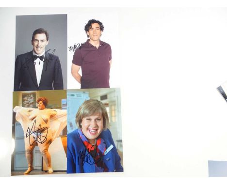 A group of signed 8 x 12 photographs of various male comedians to include MATT LUCAS, ROB BRYDON and six others (8 in lot) - 