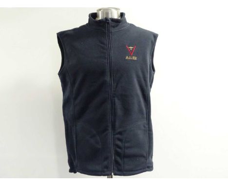 ALLIED: BRAD PITT - (2 in lot)  Production Crew Issued Clothing comprising: A Cap and an 'L' navy blue gilet: PROVENANCE: The