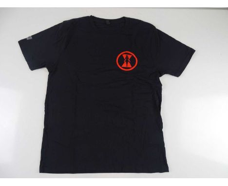 BLACK WIDOW: (1 in lot) Production Crew Issued Clothing: - black ladies 'L' Location Department short sleeve t-shirt PROVENAN