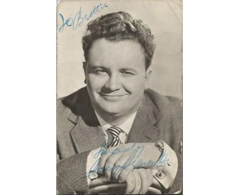 Harry Secombe signed photo. Small vintage 6x4 sepia portrait signed and dedicated by the late great Sir Harry Secombe. Slight