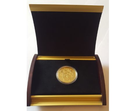 2000 Canadian £350 Gold coin 99.9% purity 38.05 gms, 34 mm. Dogwood design, in original gold coloured presentation case. Coin