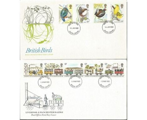 1980s GB First Day Cover Collection 1. Over 75 GB first day covers and single stamp covers from the 1980s with either neat ty