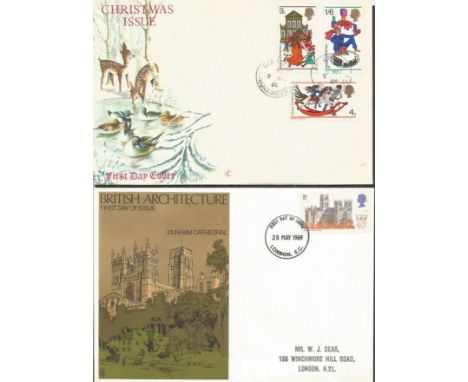 1960s GB First Day Cover Collection. 11 GB first day covers, either with neat typed addresses or no addresses. Includes 25th 