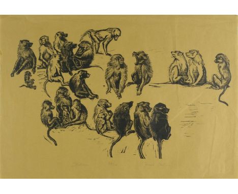 * Martin (Frank, 1921-2005). The Birds, colour woodcut on handmade laid paper, with Alecto Editions blindstamp to lower left 