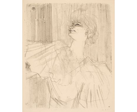 * Toulouse Lautrec (Henri de, 1864-1901). Yvette Guibert, 'A Menilmontant' de Bruant, from Album Yvette Guilbert, 1898, litho