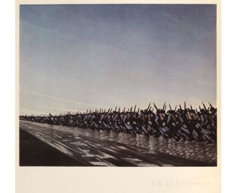 * Nevinson (Christopher Richard Wynne, 1889-1946). Column on the March, 1917, offset colour lithograph on thin wove, signed i