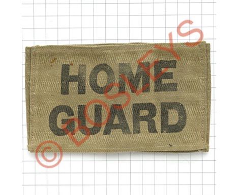 LDV / Home Guard WW2 cloth armlet / armband.Printed LDV with 'HOME GUARD' patch sewn over it.  Press studs Service wear Local