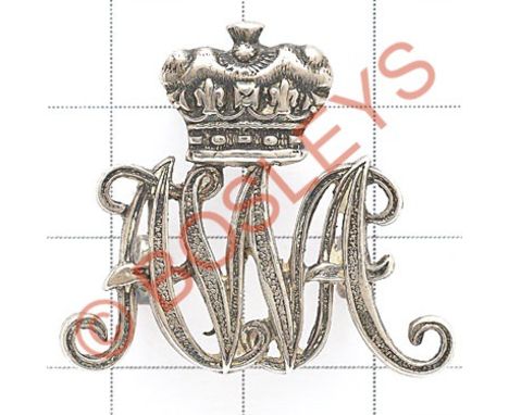 Indian Army. 4th Bn. (Duke of Connaught's Own) 10th Baluch Regt. 1930 Birmingham hallmarked silver Officer's collar badge.Cor