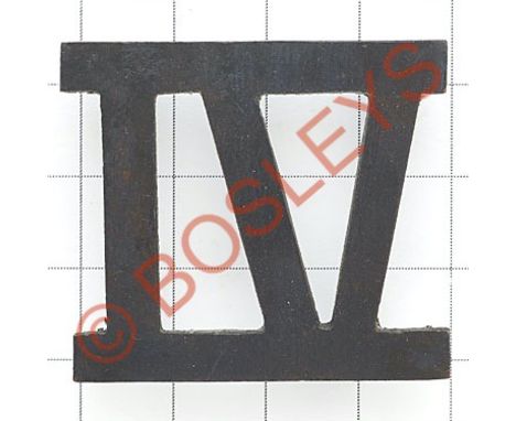 Indian Army. 4th Gurkha Rifles felt hat badge circa 1900-47.Die-cast blackened 'IV' J.J. Johnson, Aligar Four flat lugs VGC 