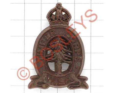 Timber Corps, Women's Land Army scarce WW2 plastic cap badge. (KK 1581) A.Stanley & Sons, Walsall. Blades VGC Formed in July,
