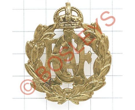 Royal Canadian Air Force 1st pattern cap badge circa 1924.Die-stamped brass. R (Roden Bros) Loops VGC Formed 1st April 1924 w