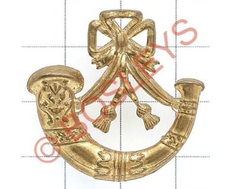 Sherwood Rangers Yeomanry Officer's gilt cap badge.A good die-cast stung bugle of regimental pattern. (KK 1411)  Loops Servic