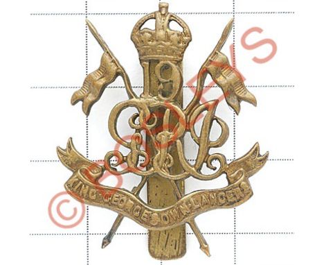 Indian Army 19th King George's Own Lancers 1922-37 gilt cap badge.A fine die-cast example. Firmin  London Slider Service wear