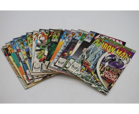 A collection of seventeen vintage Marvel The Invincible Iron Man comics in protective sleeves. Various editions and months. 