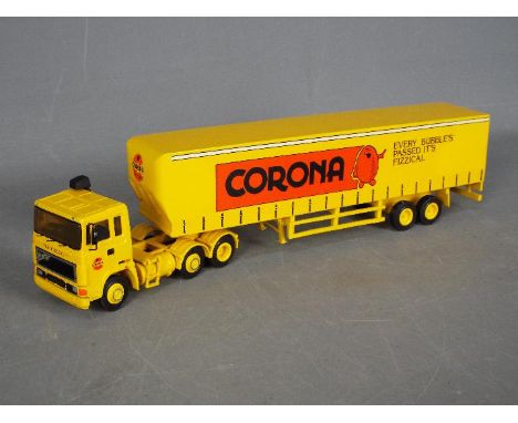 Alan Smith Models - A 1:48 scale white metal and resin model of an ERF tractor and box trailer in 'Corona' livery. The model 