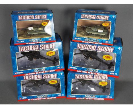Corgi Tactical Strike - Six boxed Corgi military vehicles in 1:64 scale from the Corgi 'Military Strike' series. Lot includes