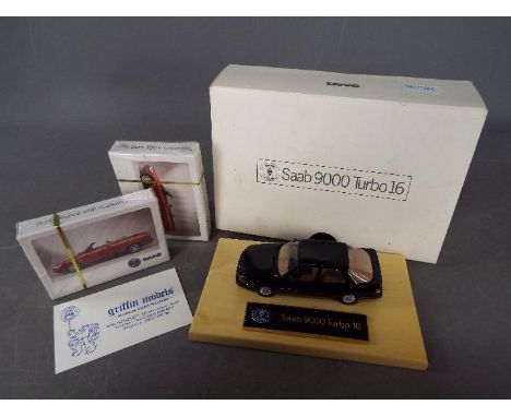 Griffin Models, Somerville - A boxed 1:43 Code 3 Somerville Saab 9000 Turbo 16 by Griffin Models (Manchester). The Somerville