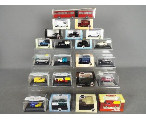 Oxford Diecast, Corgi, Wiking - A boxed collection of approximately 22 diecast model vehicles mainly Oxford Diecast 1:76 scal