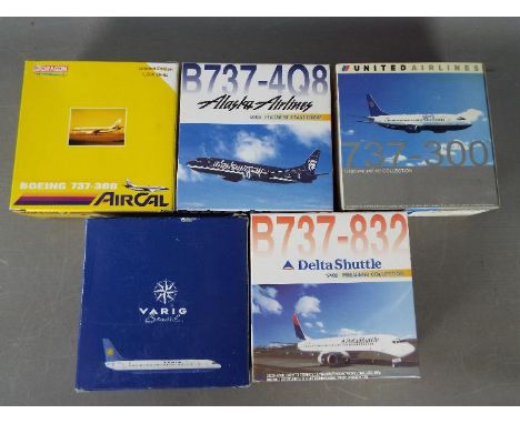 Dragon Wings - Five boxed diecast model aircraft in 1:400 scale mainly from the Dragon Wings 'Premiere Collection'. Lot inclu