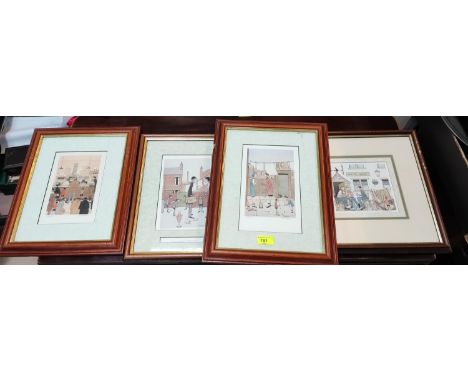 After Geoffrey Woolsey Works (British 1929-1933) - 4 pencil signed limited edition prints, framed and glazed 
