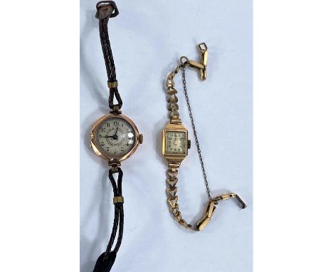An 18ct gold cased ladies watch and a 9ct gold cased 1920's watch 