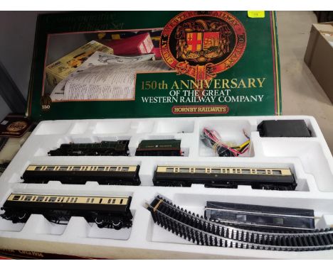 A Hornby boxed commemorative limited edition set 150th Anniversary of the Western Railway Company; a boxed set Airfix Euston 