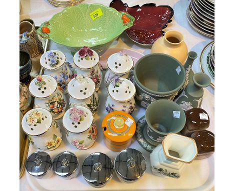 A selection of Wedgwood; Carltonware; potpourri vases; etc. 