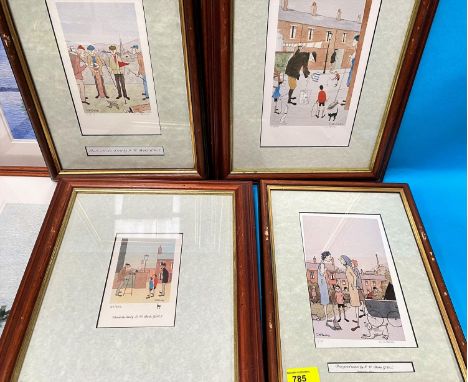 After Geoffrey Woolsey Works (British 1929-1933) - 4 pencil signed limited edition prints, framed and glazed 