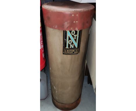 A very tall vintage S.Noton Ltd Oldham, trilby or top hat box 91cm 