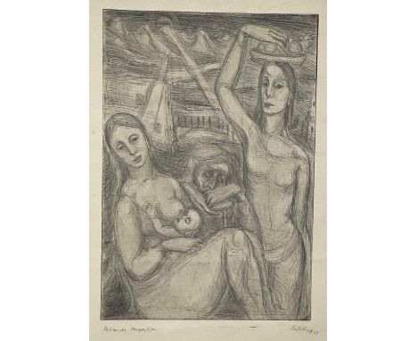 Georg Ehrlich (1897-1966) etching, signed and dated 1925, 29.5cm x 20.5cm, in glazed frameGlazed and not examined out of the 