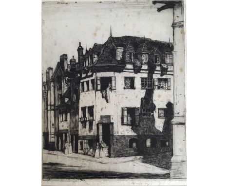 Sir David Young Cameron (1865-1945) etching - Beauvais, signed in pencil, 25.5cm x 21.5cm, unframed