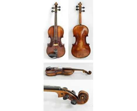 A full size violin, copy of a Richard Duke, with label 'Richard Duke, Holborn London 1801' and branded 'Duke London' below th