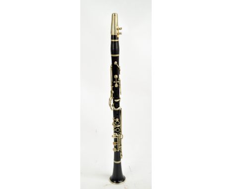 A cased ebonised clarinet inscribed 'J.R. Lafleur & Son Ltd, London'.