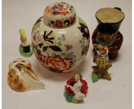 A collection of miscellaneous china to include; large Masons ginger jar and cover in the Mandarin pattern, a Shorter & Son Ch