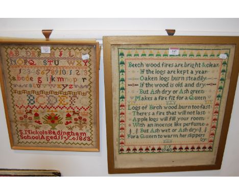 Late 19th Century Needlepoint Tapestry of Scotland Mourning