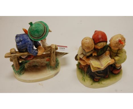 A boxed Hummel figure of Barnyard Hero, impressed 195I 1948 verso; together with another boxed Hummel figure of Storybook Tim