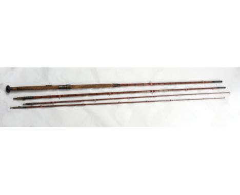 Vintage "Hardy Bros" 17ft 3 piece split cane salmon fly rod with two tips