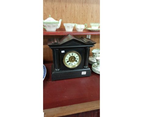 EBONIZED GERMAN MANTLE CLOCK