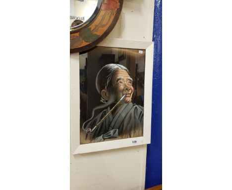 ANTIQUE ORIENTAL FRAMED PORTRAIT