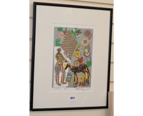 Eduardo Paolozzi (1924-2005), lithograph, Untitled, signed in pencil and dated 1997 and inscribed 'For Selina A/C', 33 x 23cm