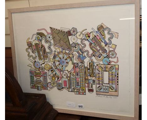 Eduardo Paolozzi (1924-2005), lithograph, Untitled, signed in pencil and dated 1999, 59/100CONDITION: Good clean condition, c