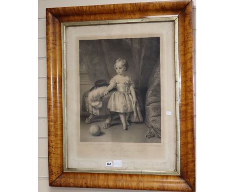 Noel after Winterhalter, lithograph, His Royal Highness Albert Prince of Wales 1843, overall 69 x 54cm., maple framedCONDITIO