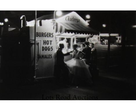 WILLIAM CLAYTON, 'Audreys hot dog stand, LA, 3am 1961', silver gelatin print, 32cm x 48cm, edition 6/25, framed.