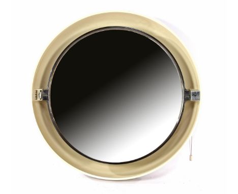 4-light plastic adjustable mirror, manufactured by Allibert, Germany, 1970s, 69x55 cm