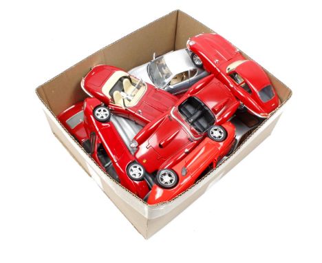 12 scale model sports cars including from the brands Burago and Maisto