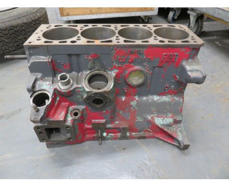 A selection of believed mostly Fiat 132 sparesincluding an engine block; crankshaft; selection of pistons and conrods; gasket