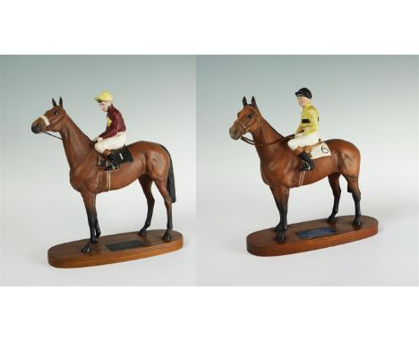 Two Beswick Connoisseur models, to include 'Red Rum, Brian Fletcher up', and 'Arkle, with Pat Taaffe up', each mounted on ori