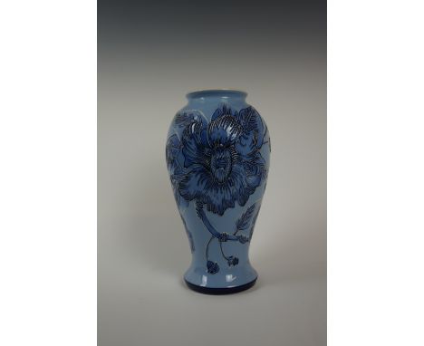 A modern Moorcroft pottery vase, designed by Debbie Hancock, decorated in a gustavia augusta pattern, printed factory marks s