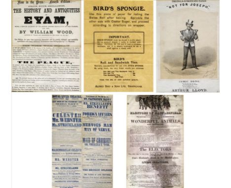 A late 18th/early 19th century printed poster to the electors of Macclesfield regarding an exhibition of unusual animals to i